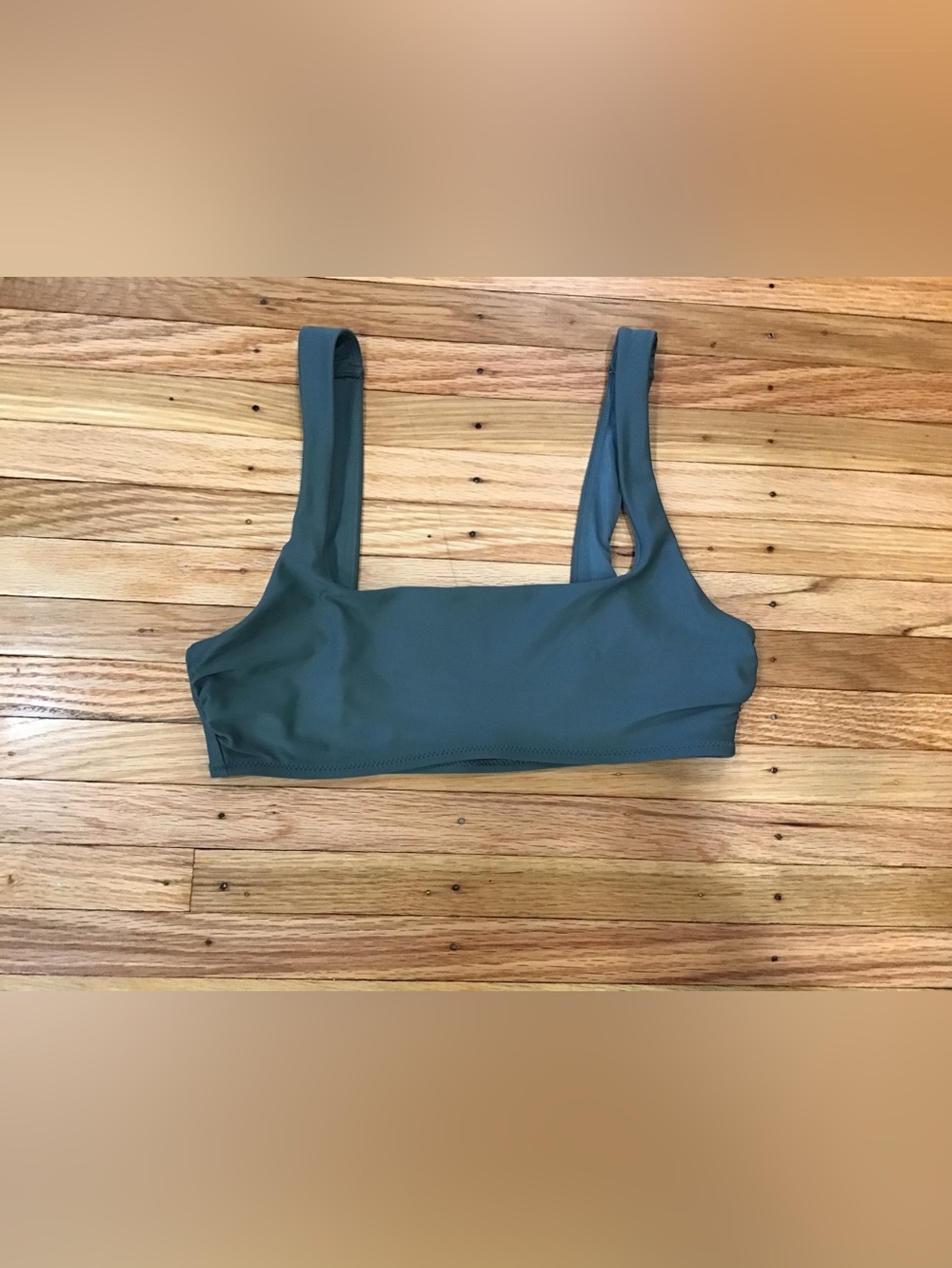 Aerie Womens Green Scoop Bikini Swim Top Size S